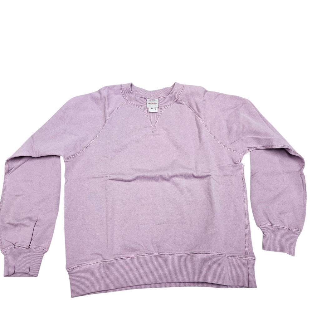 Hanna Andersson French Terry‎ Sweatshirt Girls 8 Purple Raglan Sleeve Pullover